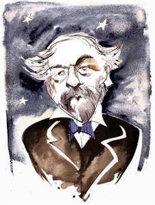 Emmanuel Chabrier, French composer and pianist; caricature by Neale Osborne
